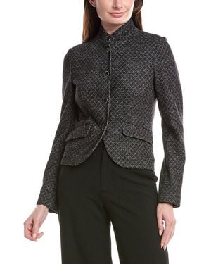 Rag & Bone Slade Crop Jacquard Wool-Blend Jacket - Black