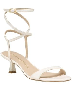 Stuart Weitzman Nudist Wrap 50 Leather Sandal - Metallic