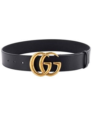 Gucci GG Marmont Belt Leather Extra Wide (authentic Pre-loved) - Black