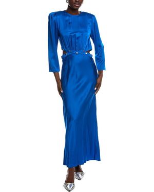 Sandro Woven Maxi Dress - Blue