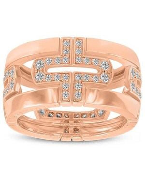 BVLGARI Parentesi 18k Rose Gold 0.80 Ct. Tw. Diamond Ring - Pink