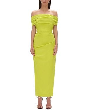 Rachel Gilbert Camille Column Gown - Yellow