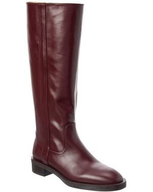 Stuart Weitzman Lenora Leather Knee-High Boot - Red