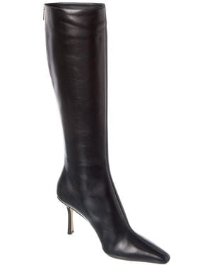 Jimmy Choo Agathe Kb 85 Leather Knee-High Boot - Black