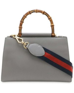 Gucci Gray Others Bamboo Handbag 2way (authentic Pre-loved)