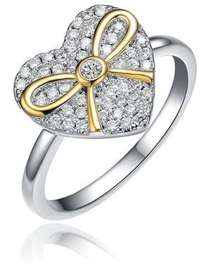 Genevive Jewelry Two-tone Ring - White