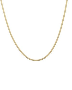 Italian Gold 10K 1.9Mm Classic Herringbone Necklace - Metallic