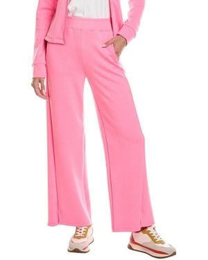 Vintage Havana Cloud Fleece Wide Leg Pant - Pink