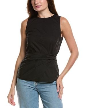 Jason Wu Twist Woven Top - Black