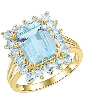 Nina Zhou Jewelry 14K 4.50 Ct. Tw. Aquamarine Cocktail Ring - Blue