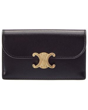 Celine Triomphe Long Leather Card Holder - Blue