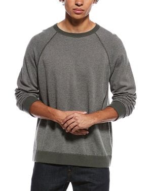 Vince Birdseye Raglan Wool & Cashmere-Blend Crewneck Pullover - Gray