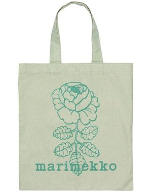 Marimekko Vankka Vihkiruusu Placement Shopper Tote - Green