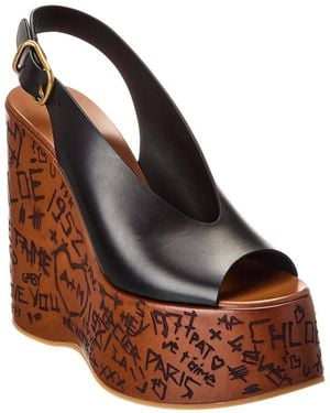 Chloé Maxime Wedge Sandal - Brown