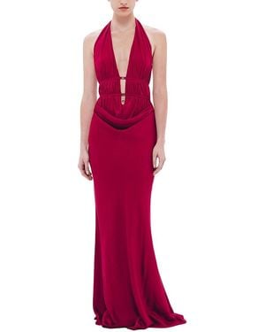 Misha The 'Celine' Satin Dress - Red