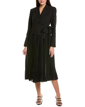 Astr Sekani Mixed Media Blazer Dress - Black