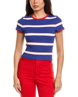 Alice + Olivia Onie Baby Ringer T-Shirt - Blue