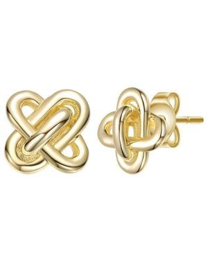 Rachel Glauber 14K Plated Knot Earrings - Metallic