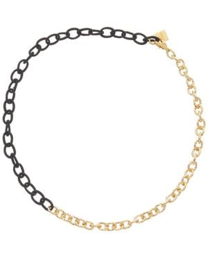 Juvell 18k Plated Silk Link Necklace - Metallic