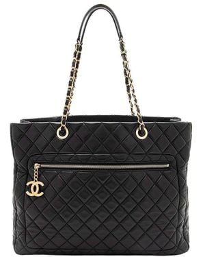 CHANEL Black Lambskin Cc Medallion Tote (authentic Pre-loved)