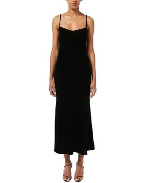 Rhode Leanna Twist Front Velvet Dress Size Large Black New