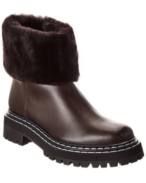 Proenza Schouler Leather & Shearling Boot - Brown