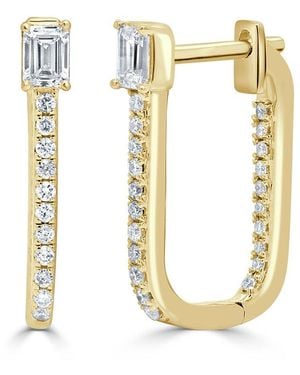 Sabrina Designs 14K 0.56 Ct. Tw. Diamond Hoop Earrings - Metallic