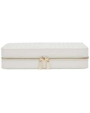 Wolf Handmade Maria Large Zip Case - White