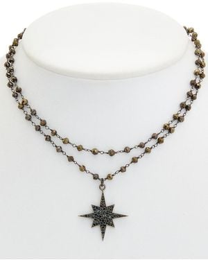 Rachel Reinhardt Jewelry Silver Gemstone Necklace - White