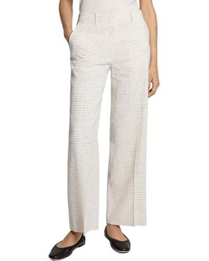 Theory Classic Linen-Blend Pant - White