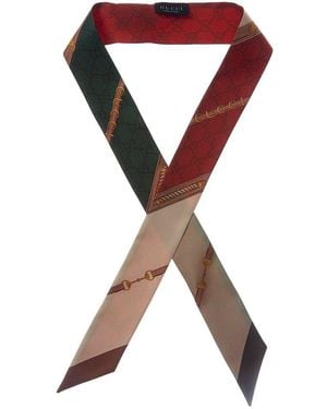 Gucci Heritage Print Silk Neck Bow - Black