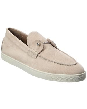 Christian Louboutin Chambeliboat Leather Boat Shoe - White