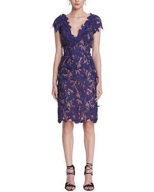 Marchesa Cocktail Dress - Blue