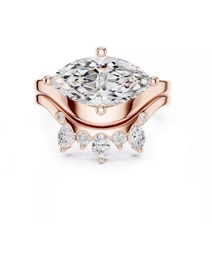 Lab Grown Diamonds 14K Rose 2.85 Ct. Tw. Lab-Grown Diamond Ring - White