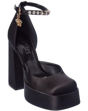 Versace Aevitas Silk Platform Pump - Black