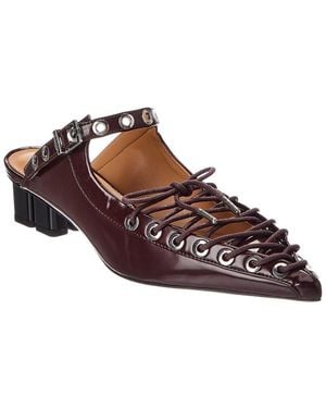 Ganni Leather Mule - Brown