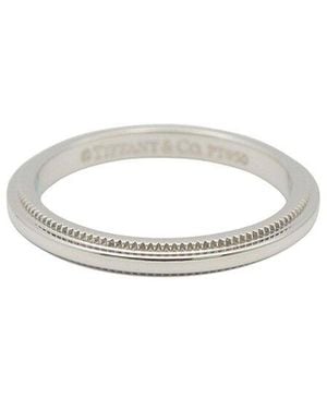 Tiffany & Co. Platinum Milgrain Ring (authentic Pre-loved) - White