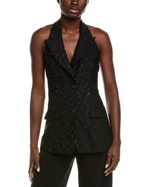 Michael Kors Sequin Wool Halter Jacket - Black