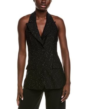 Michael Kors Sequin Wool Halter Jacket - Black