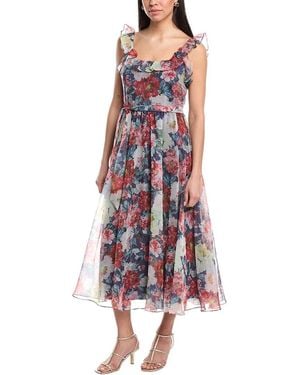 Mikael Aghal Midi Dress - Red