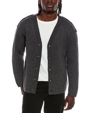 Helmut Lang Wool-Blend Cardigan - Gray