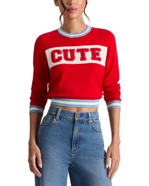 Alice + Olivia Carolann Pullover - Red