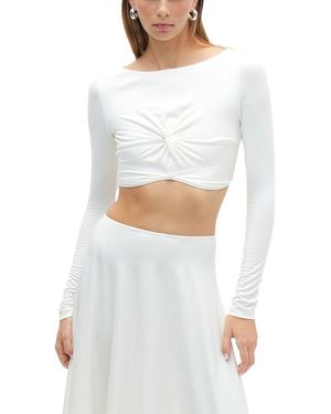 Nocturne Crop Top - White