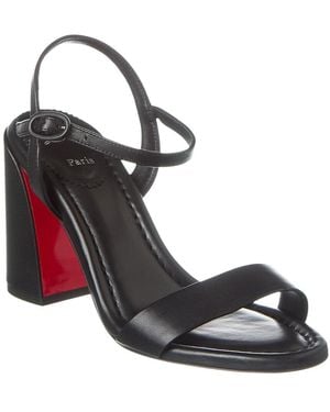 Christian Louboutin Miss Jane 85 Leather Sandal - Metallic