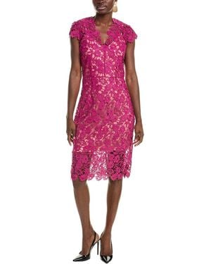 Rene Ruiz Rene By Collection Lace Sheath Dress - Pink