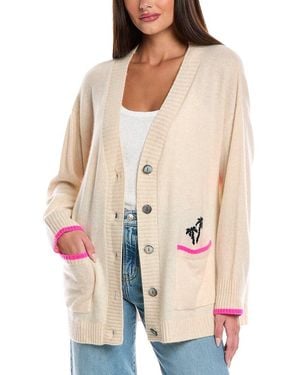 Brodie Cashmere Malibu Sunset Cashmere Cardigan - Natural