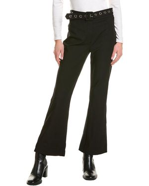 Theo the Label Gaia Grommet Belt Cropped Boot Pant - Black