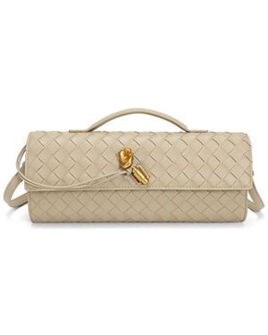 Tiffany & Fred Paris Woven Leather Crossbody - Natural