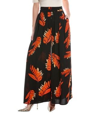 Gracia Pleated High Waist Pant - Orange