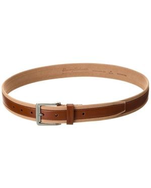 Tommy Bahama Cushion Back Leather Belt - Brown